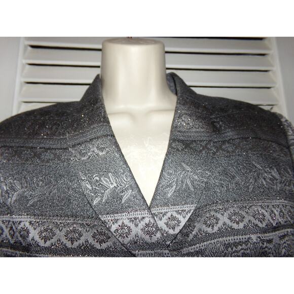 Albert Nipon Suits gray glitter thread blazer 10 Avant Garde Regency Classy‎ - Picture 3 of 4